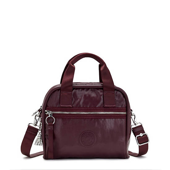 Bolsa De Hombro Kipling Hadya Metallic Vino | MX 1415DF